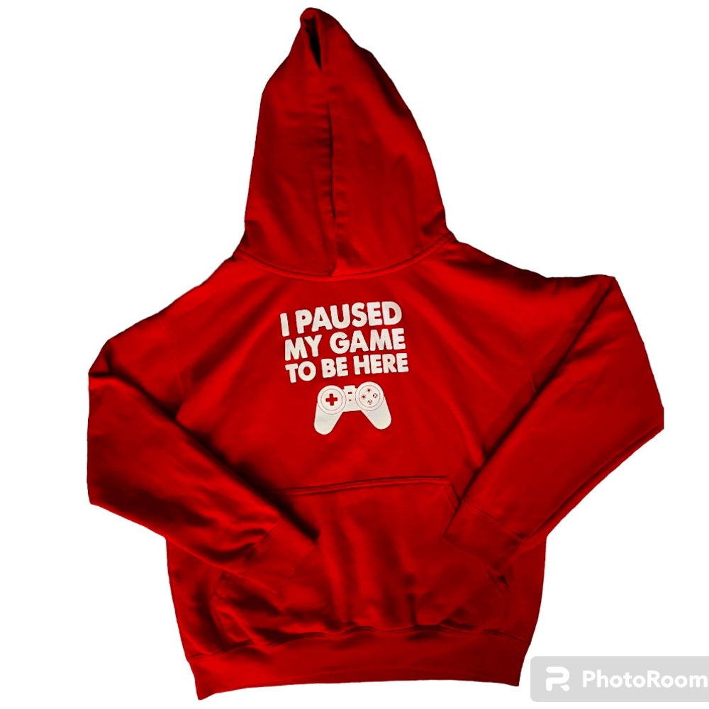 Kids Youth L “I PAUSED MY GAME TO BE HERE” hoodie